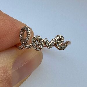 Sydney Evans Love Ring in rose gold, size 6, with receipt